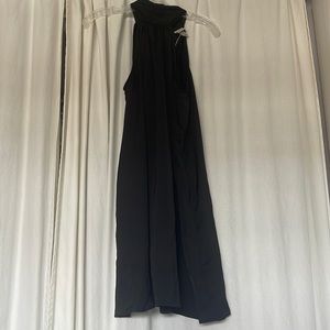 A new day (target brand) Black satin dress with high neck and pockets